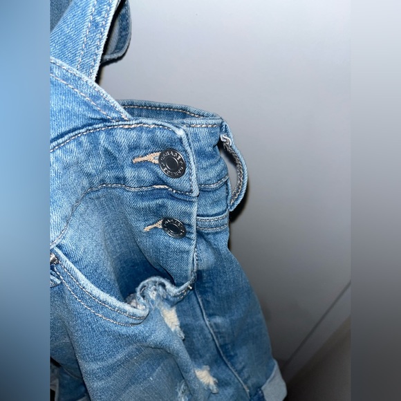 Denim ripped short overalls from garage in large - Picture 4 of 7
